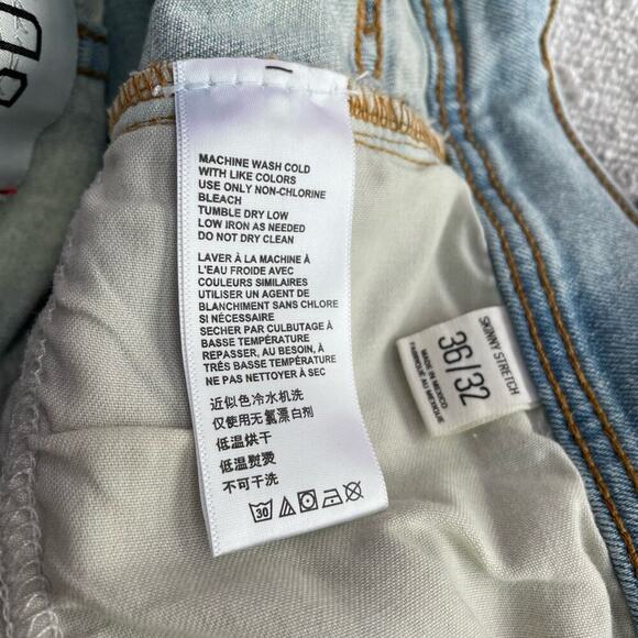 BDG Urban Outfitters Men’s Skinny Stretch Light Wash Jeans Size 36/32 - Picture 8 of 14